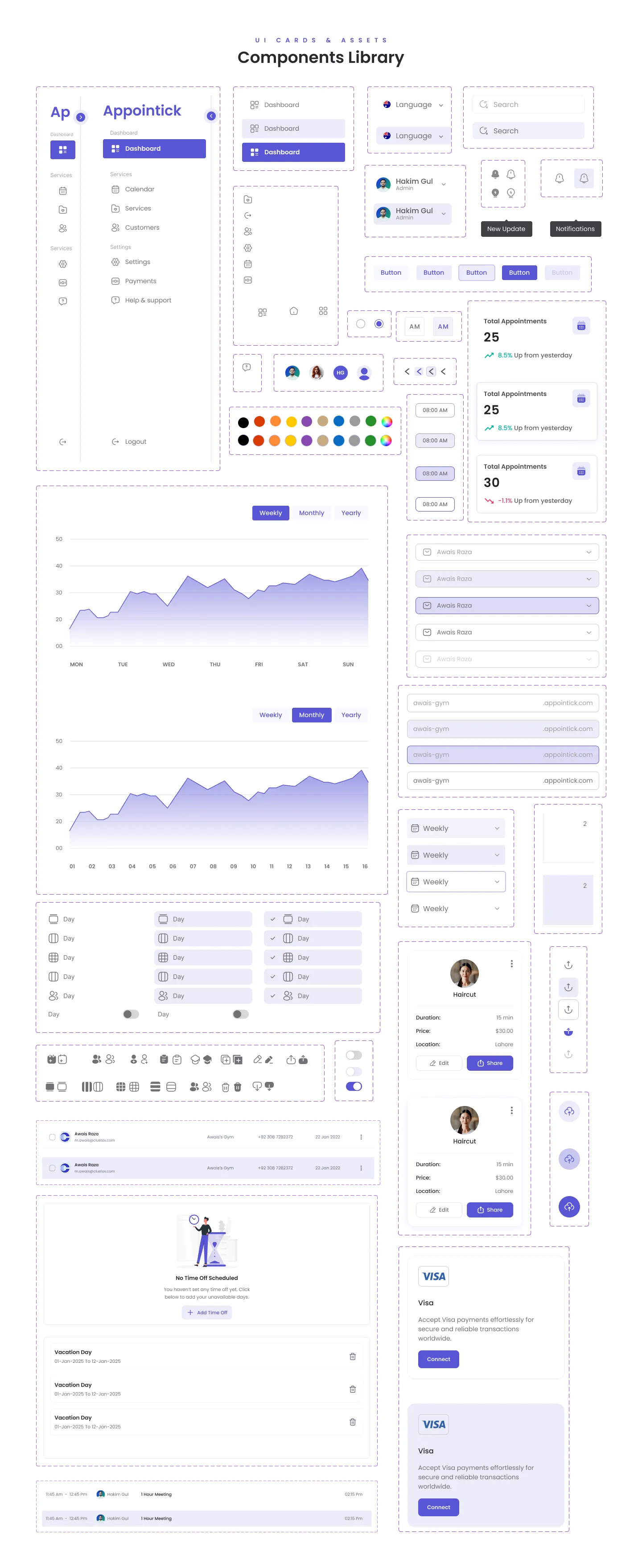 Appointick component library