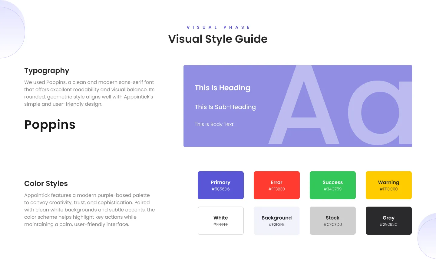 Appointick visual style guide