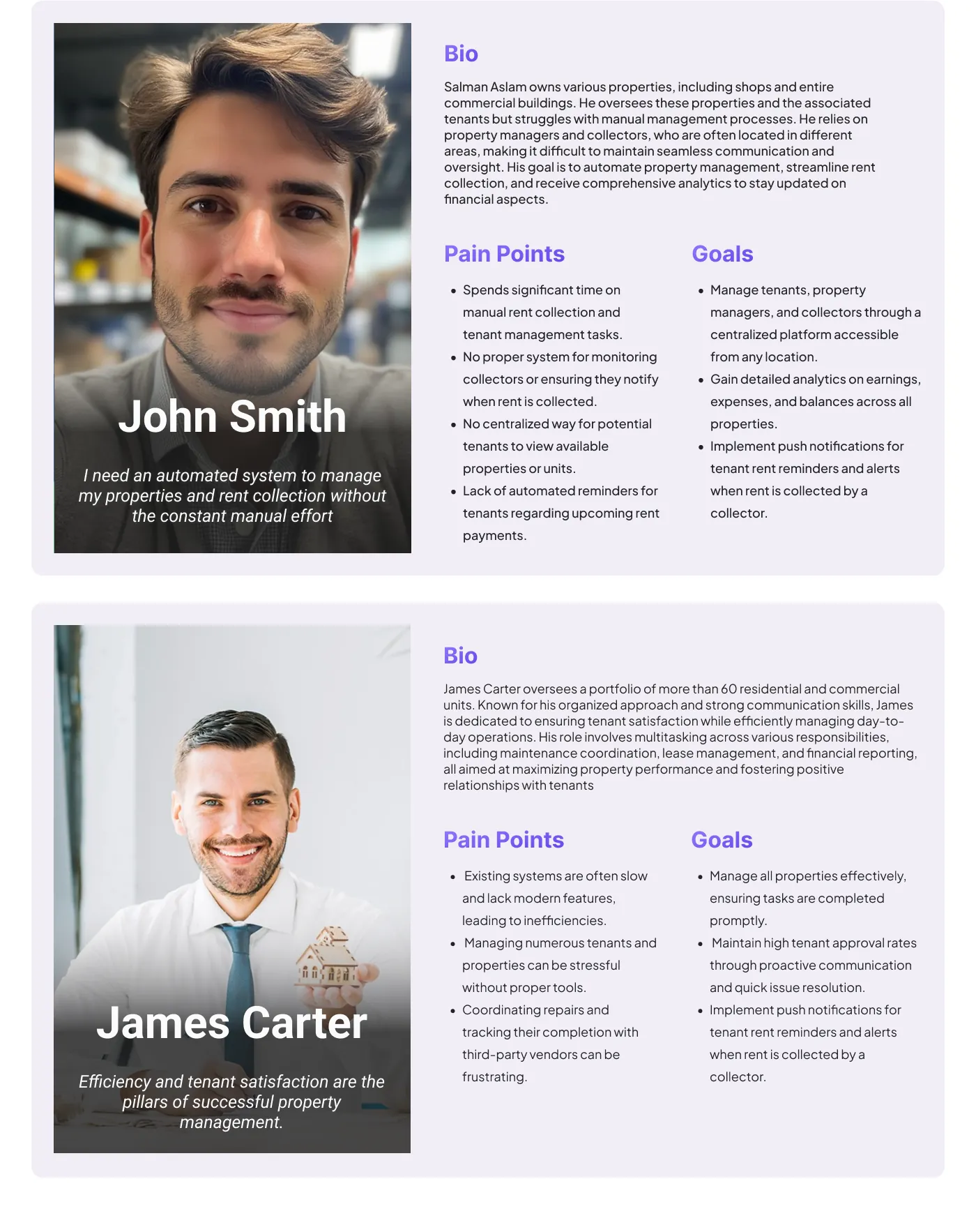 Landlord user personas