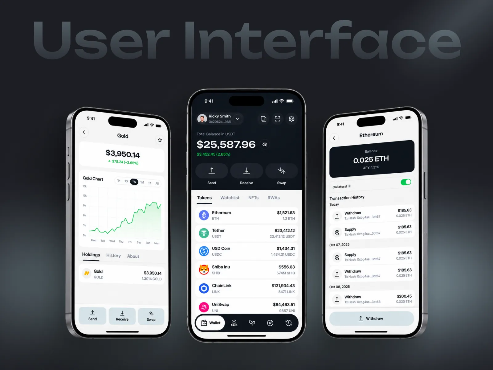 Pace Wallet app screens