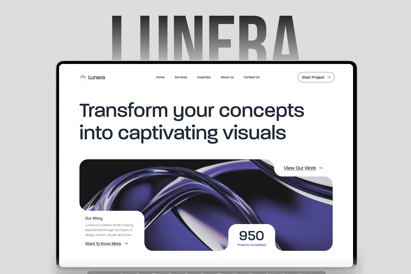 Lunera landing page