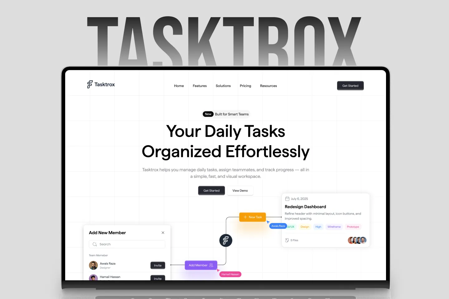 Tasktrox landing page